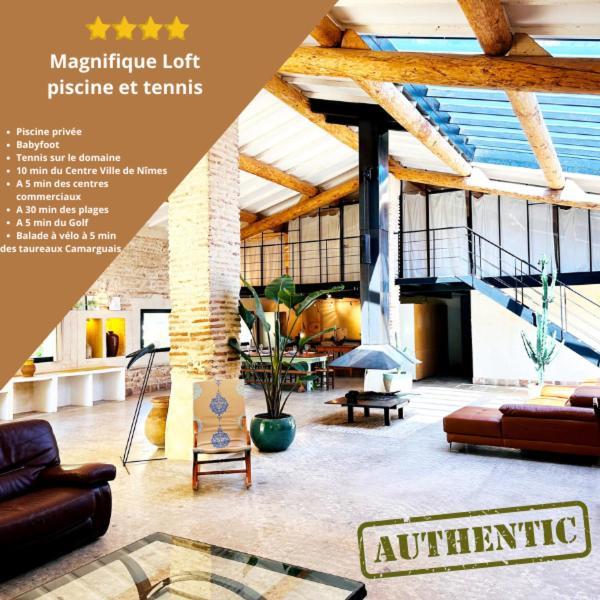 Magnifique Loft - Piscine - Tennis - Babyfoot Nîmes Zewnętrze zdjęcie